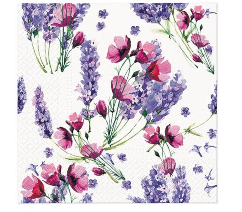 Serviettes Fragrant lavender 25 x 25 cm