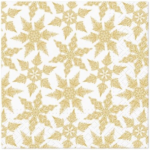 Serviettes Gold winter 25 x 25 cm 
