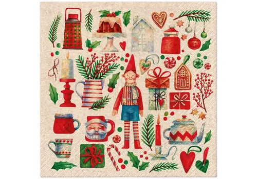 PAW Napkins Christmas motifs 33 x 33 cm