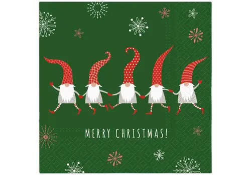 PAW Serviettes Friendly gnomes 33 x 33 cm