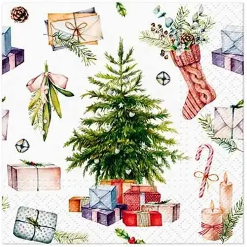 Servietten Christmas at home 25 x 25 cm 