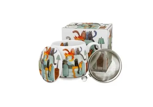 Duo Cats Mug + Infuser 430 ml, The Chair