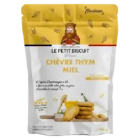 Biscuits apéritifs au fromage de chèvre, thym et miel 100 g