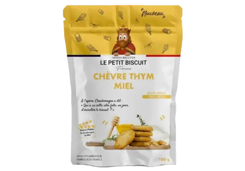 Le Petit Biscuit Aperitif biscuits with goat cheese, thyme and honey 100 g