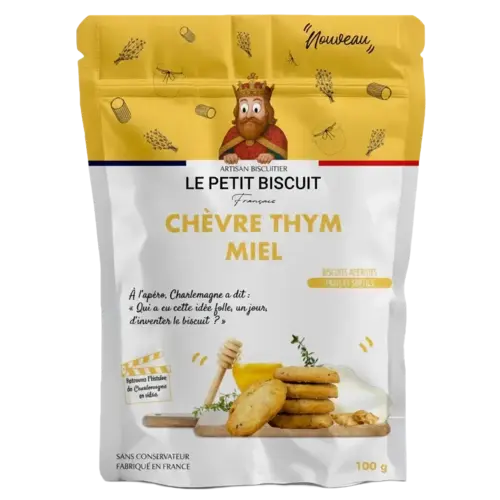 Aperitiefkoekjes met geitenkaas, tijm en honing 100 g 