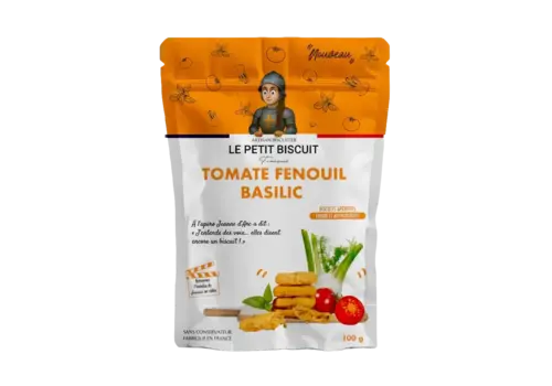 Le Petit Biscuit Aperitif biscuits with tomato, fennel and basil 100 g