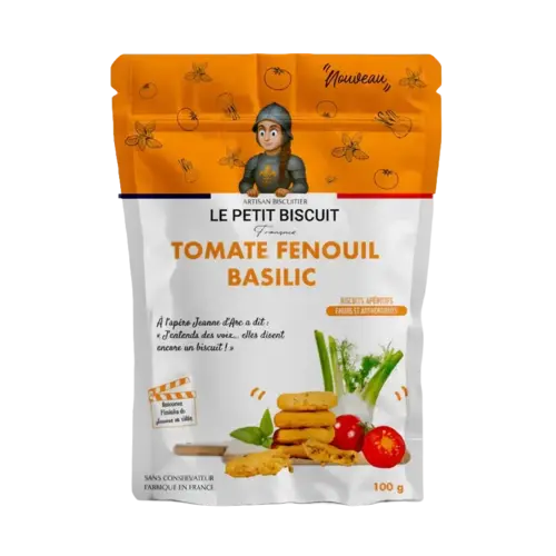 Aperitifgebäck mit Tomaten, Fenchel und Basilikum 100 g 