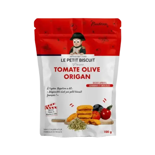 Aperitiefkoekjes met tomaat, olijf en oregano 100 g 
