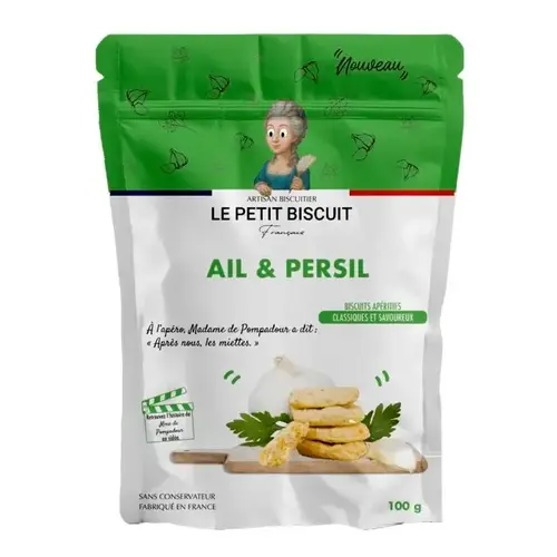 Garlic and parsley aperitif biscuits 100 g 