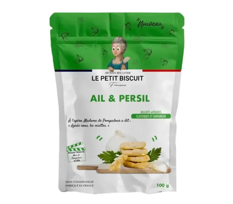 Biscuits apéritifs à l'ail et au persil 100 g