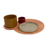 Sharing set hamburger board and 3 bowls