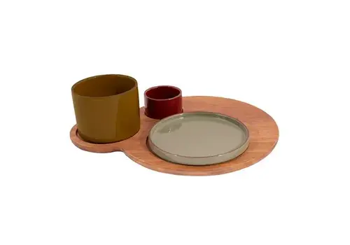 Point Virgule Set zum Teilen: Hamburgerbrett und 3 Schüsseln