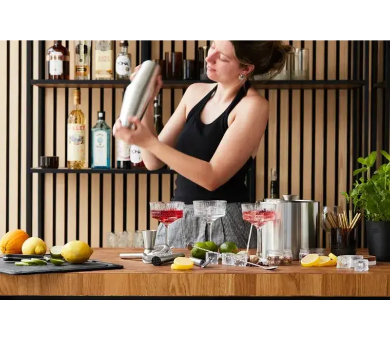 Coffret à cocktails 5 pièces avec shaker Boston