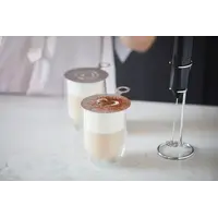 Cappuccino set 2 double-walled glasses 250 ml with milk frother and stencil