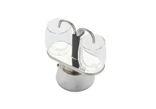 Point Virgule Espresso set 2 double-walled glasses 80 ml and manual espresso maker