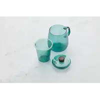 Gerippte Teetasse aus Borosilikatglas mit Filter, 600 ml, Tasse à thé en verre borosilicate côtelé avec filtre, 600 ml, Forest G