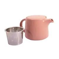 Rose Sand stoneware teapot with stainless steel infuser 8 x 7 x 7 cm