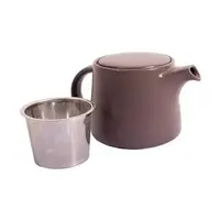 Théière en grès Midnight Mocha avec infuseur en acier inoxydable 8 x 7 x 7 cm