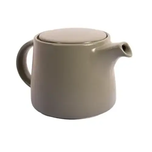 Olive Green stoneware teapot with stainless steel infuser 8 x 7 x 7 cm 