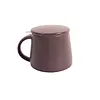 Point Virgule Stoneware tea mug with stainless steel infuser Midnight Mocha 300 ml