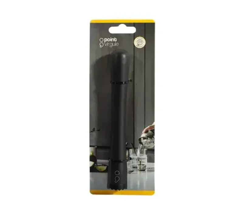 Pilon à cocktail en acier inoxydable noir
