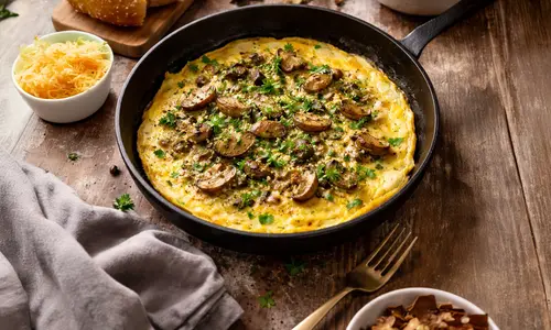 Omelet met eekhoorntjesbrood