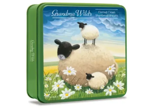 Double trouble sheep tin - Clotted cream shortbread biscuits 200 g