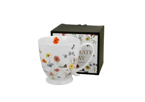 Duo Flowers CELEBRATE TODAY, Footed Mug, 480 ml, AMELIA, giftbox
