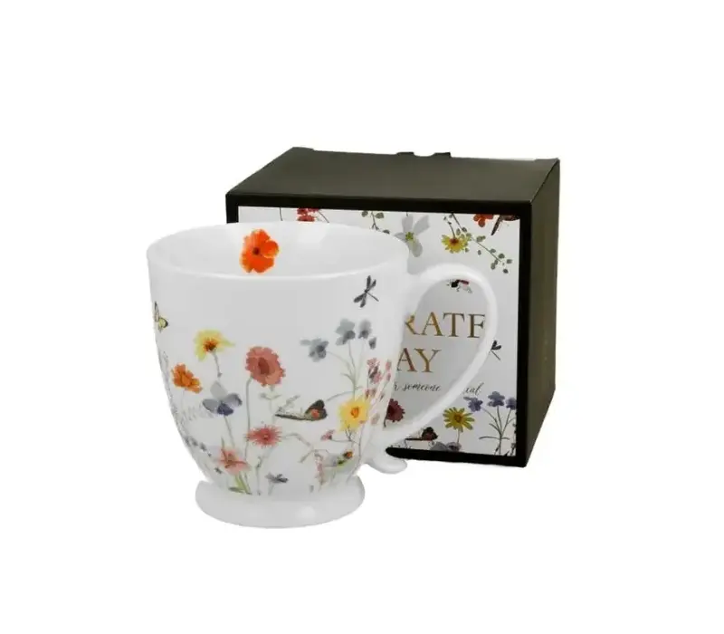 Flowers CELEBRATE TODAY, Tasse mit Fuß, 480 ml, AMELIA, Geschenkbox
