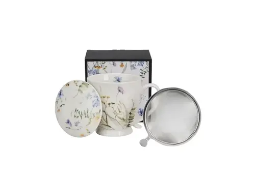 Duo Flowers CELEBRATE TODAY, Tasse mit Teesieb, 480 ml, MELODY Geschenkbox
