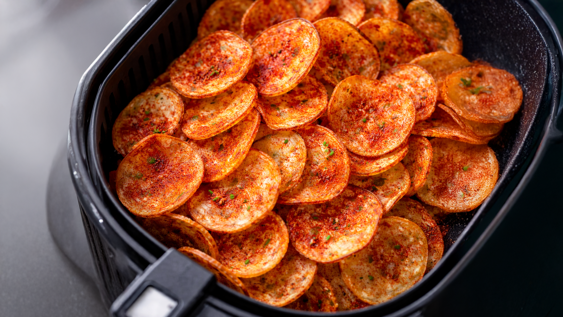 Airfryer paprika chips