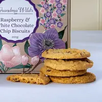 Botanical Floral Tin - Raspberry & White chocolate chip biscuits 200 g