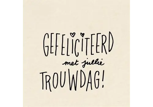 Papette Carte cadeau - Gefeliciteerd met jullie trouwdag!