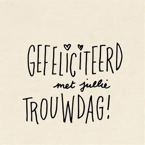 Geschenkkarte – Gefeliciteerd met jullie trouwdag! 