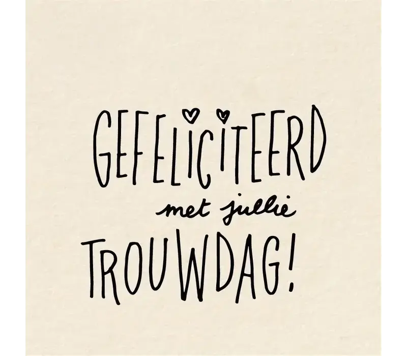Carte cadeau - Gefeliciteerd met jullie trouwdag!