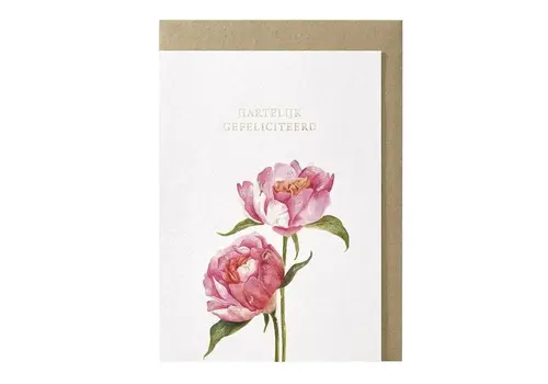 Papette Carte de vœux Hartelijk gefeliciteerd