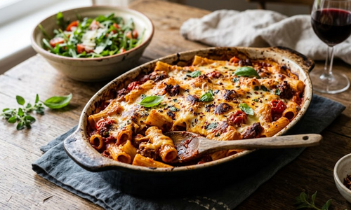 Pasta diavola al forno