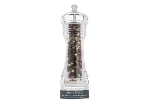 L'olive bleue Vierbeerenpfeffer in luxuriöser Mühle, 20 g