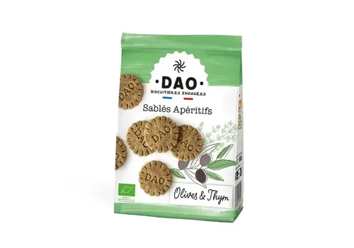 Dao Vorspeisenkekse mit schwarzen Oliven und Thymian 100 g