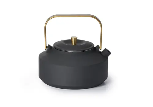 Teapot with filter "Ning" - black/gold 0.8 L