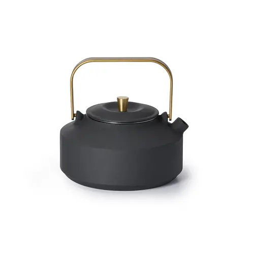 Teekanne mit Filter „Ning“ – schwarz/gold, 0,8 l 