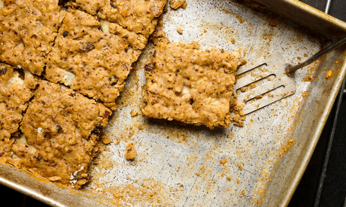 Verse perencrumble uit de oven 