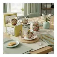 Flowers Barrel Becher mit integriertem Teesieb, 430 ml, Peonies, Geschenkbox