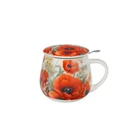 Flowers Barrel Mug en Infuser , 430 ml, Poppies, giftbox