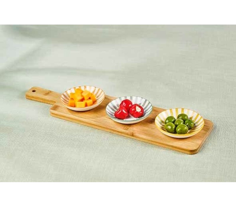 Apero set Copa with serving board & 3x bowl D10cm x H2cm
