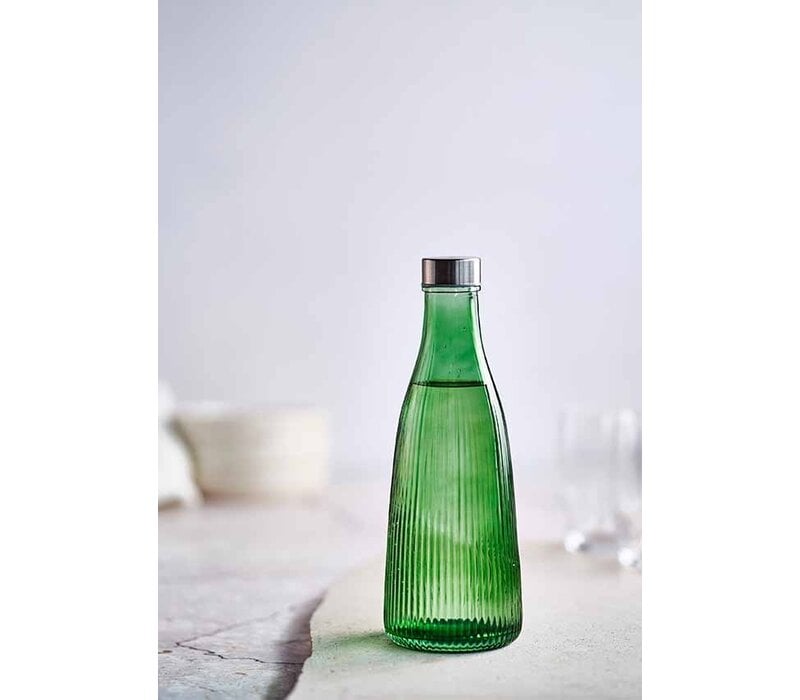 Fles met dop Atla 1 L D10,1xH28cm - Thyme Green