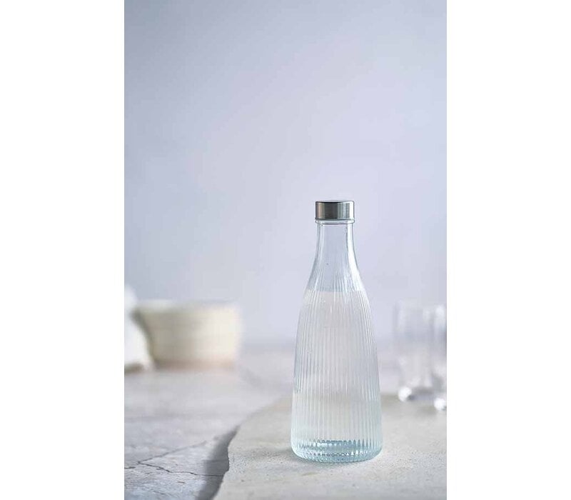 Fles met dop Atla 1 L D10,1xH28cm - Translucent