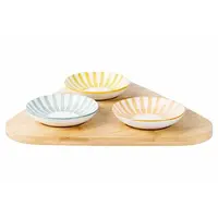 Service à apéritif Copa avec plateau de service et 3 bols (diamètre 10 cm, hauteur 2,5 cm).