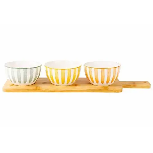 Apero set Copa with serving board & 3x bowl D11.5 x H5 cm 