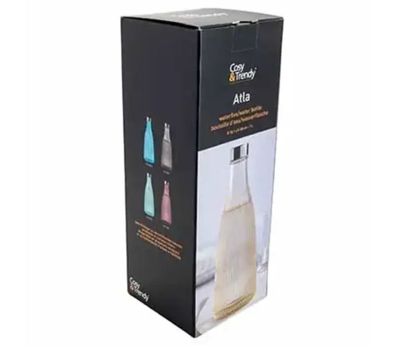 Bouteille avec bouchon Atla 1 L D10,1 x H28 cm - Sparkling Champagne